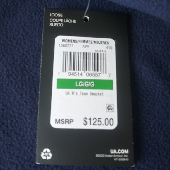 Under Armour women's size blue, red and white hooded jacket - Picture 16 of 16